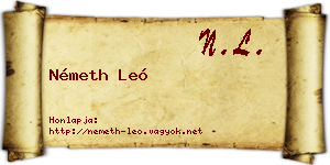 Németh Leó névjegykártya