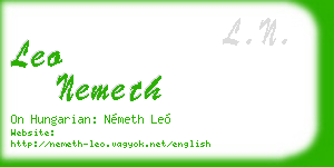 leo nemeth business card