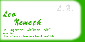 leo nemeth business card